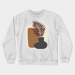 Minimal Modern  Terraccota  Pottery Abstract Leaves Shape   Design Crewneck Sweatshirt